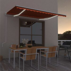 Sisäänkelattava markiisi LED/tuulisens. 450x300cm -