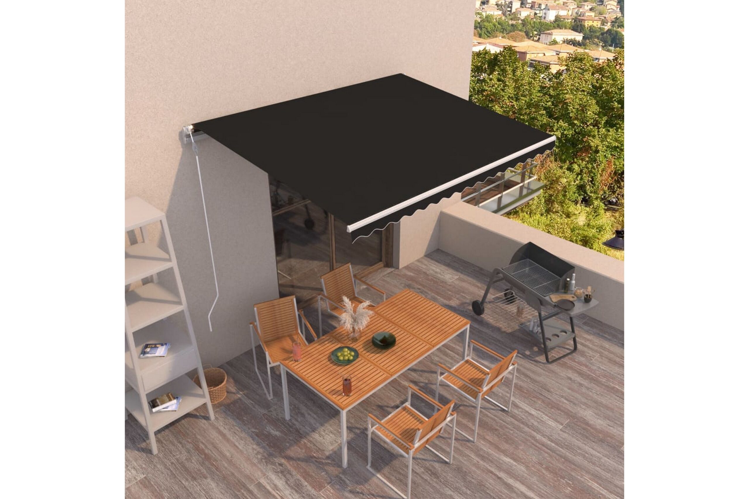 Automaattisesti sisäänkelattava markiisi 450x350 cm -