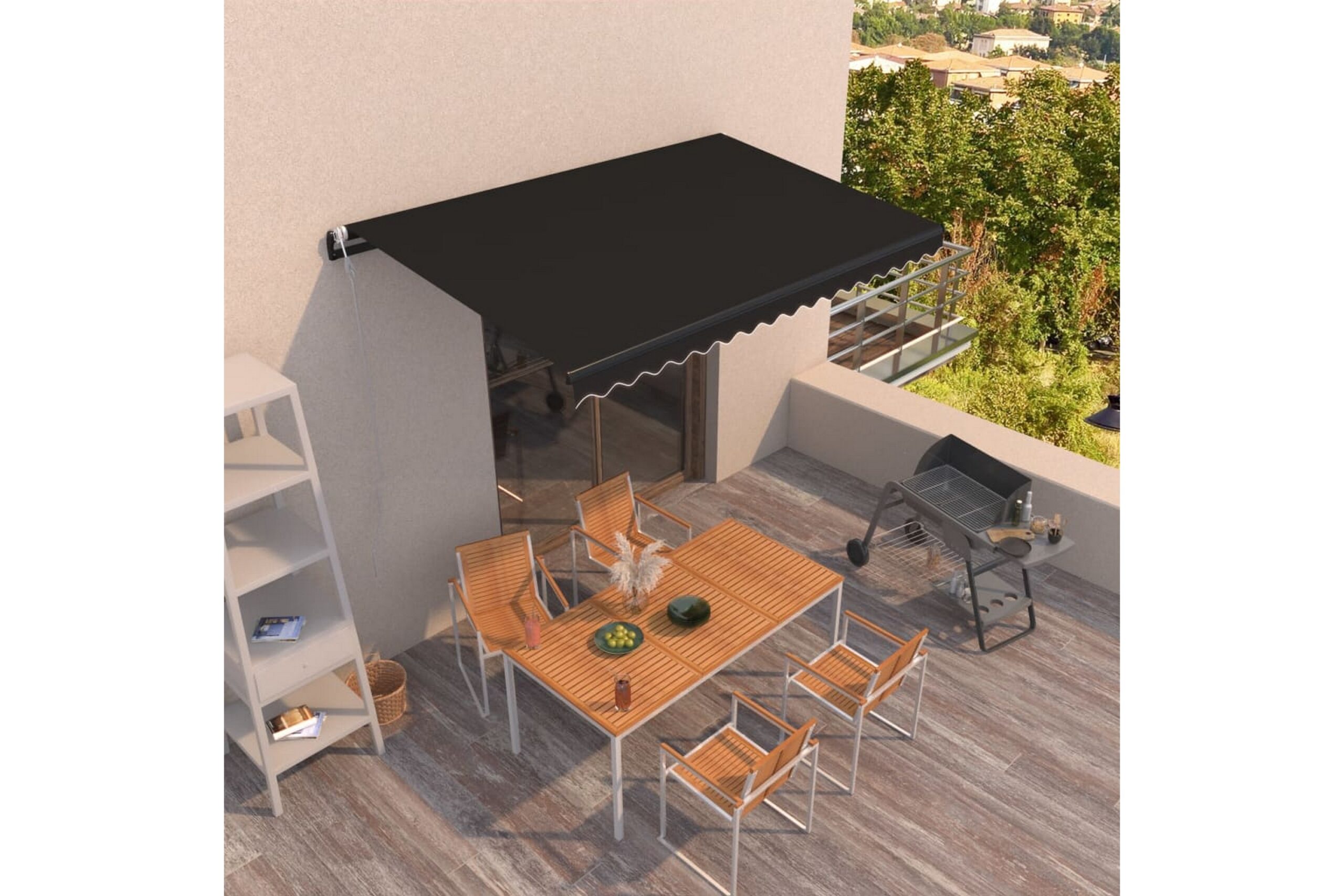Automaattisesti sisäänkelattava markiisi 450x350 cm -