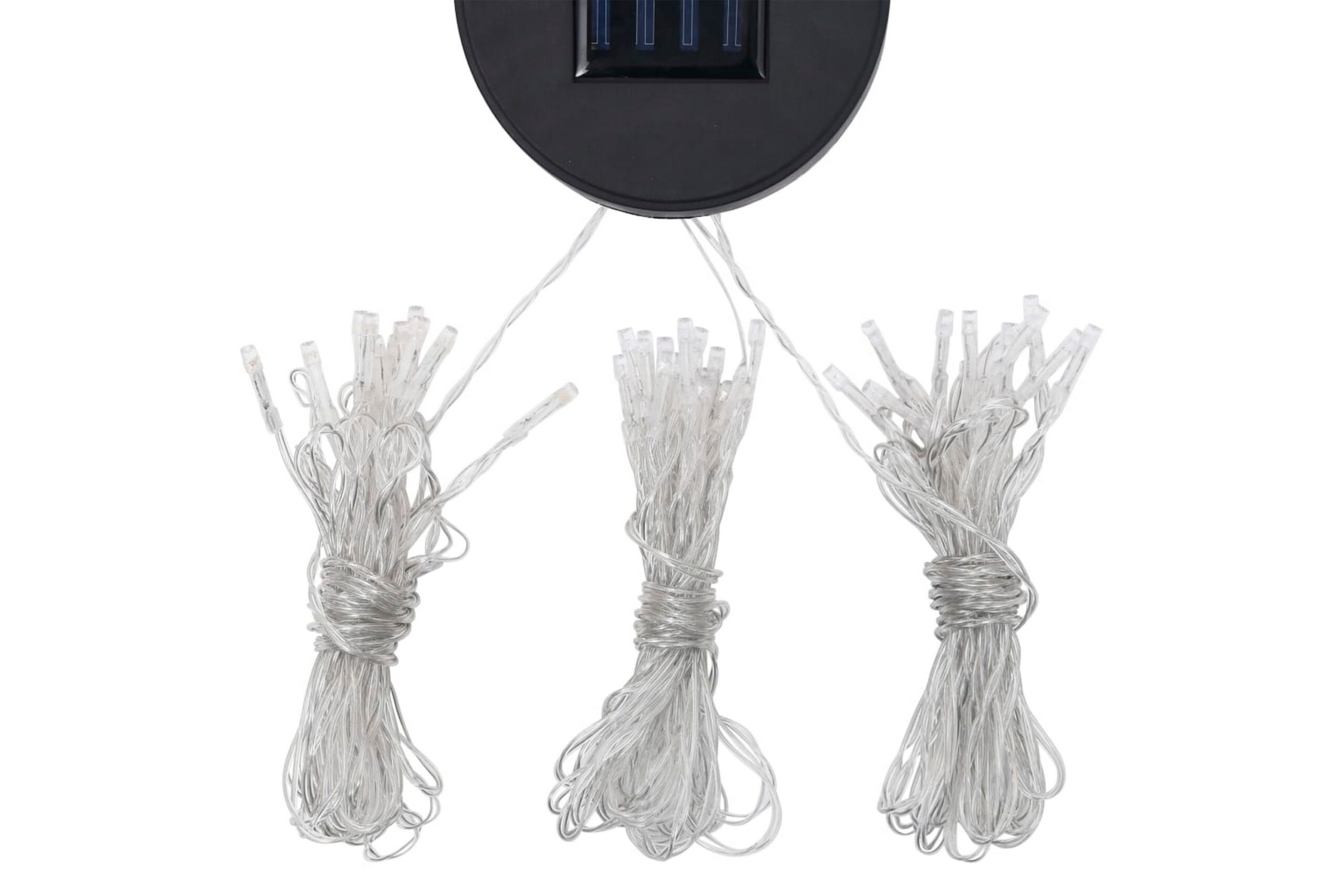 Huvimaja valonauhoilla 3x3 m valkoinen 180 g/m² -