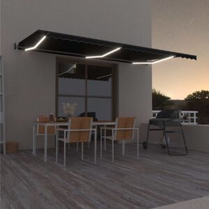 Sisäänkelattava markiisi LED/tuulisensori 600x350cm -