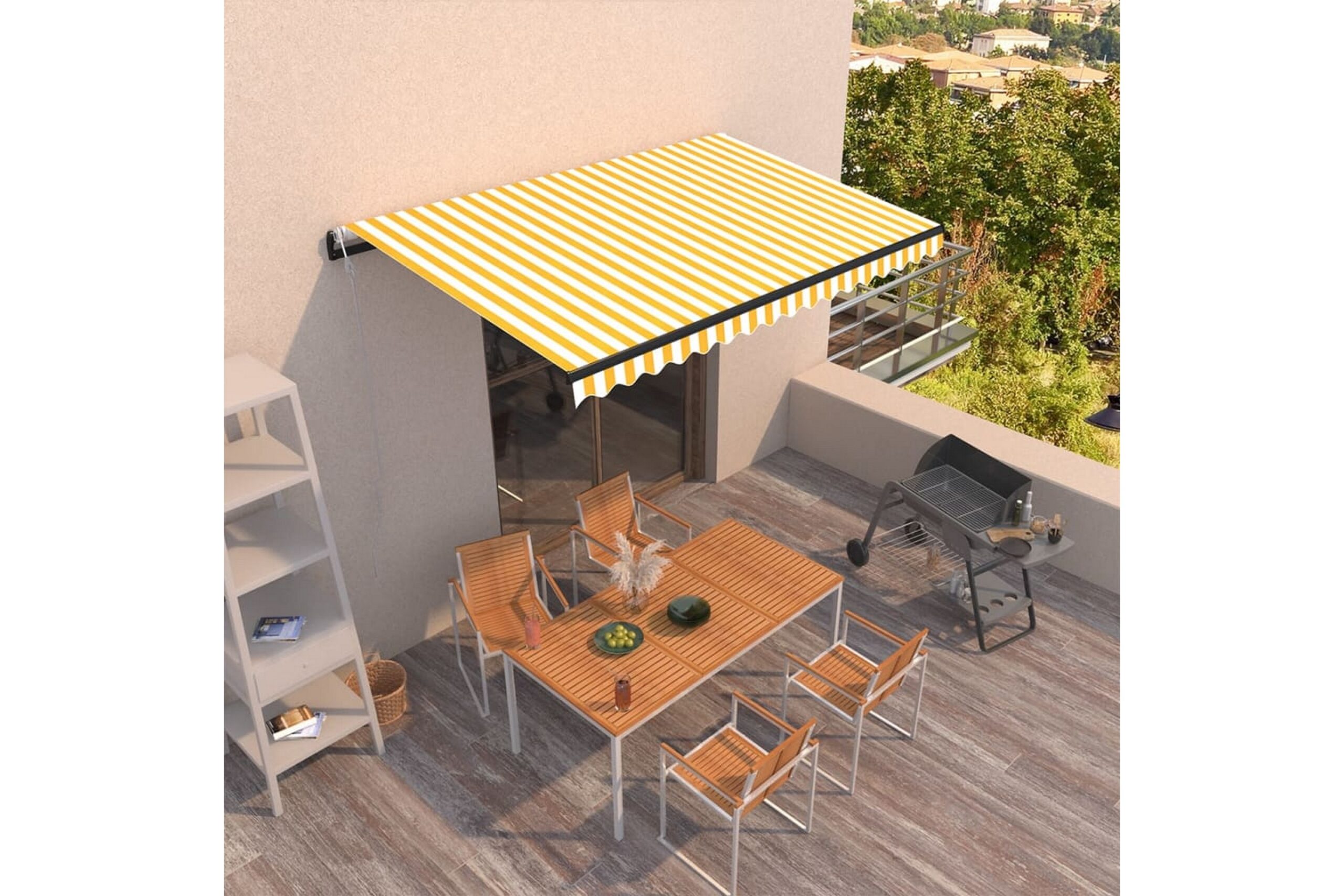 Automaattisesti sisäänkelattava markiisi 450x350 cm -