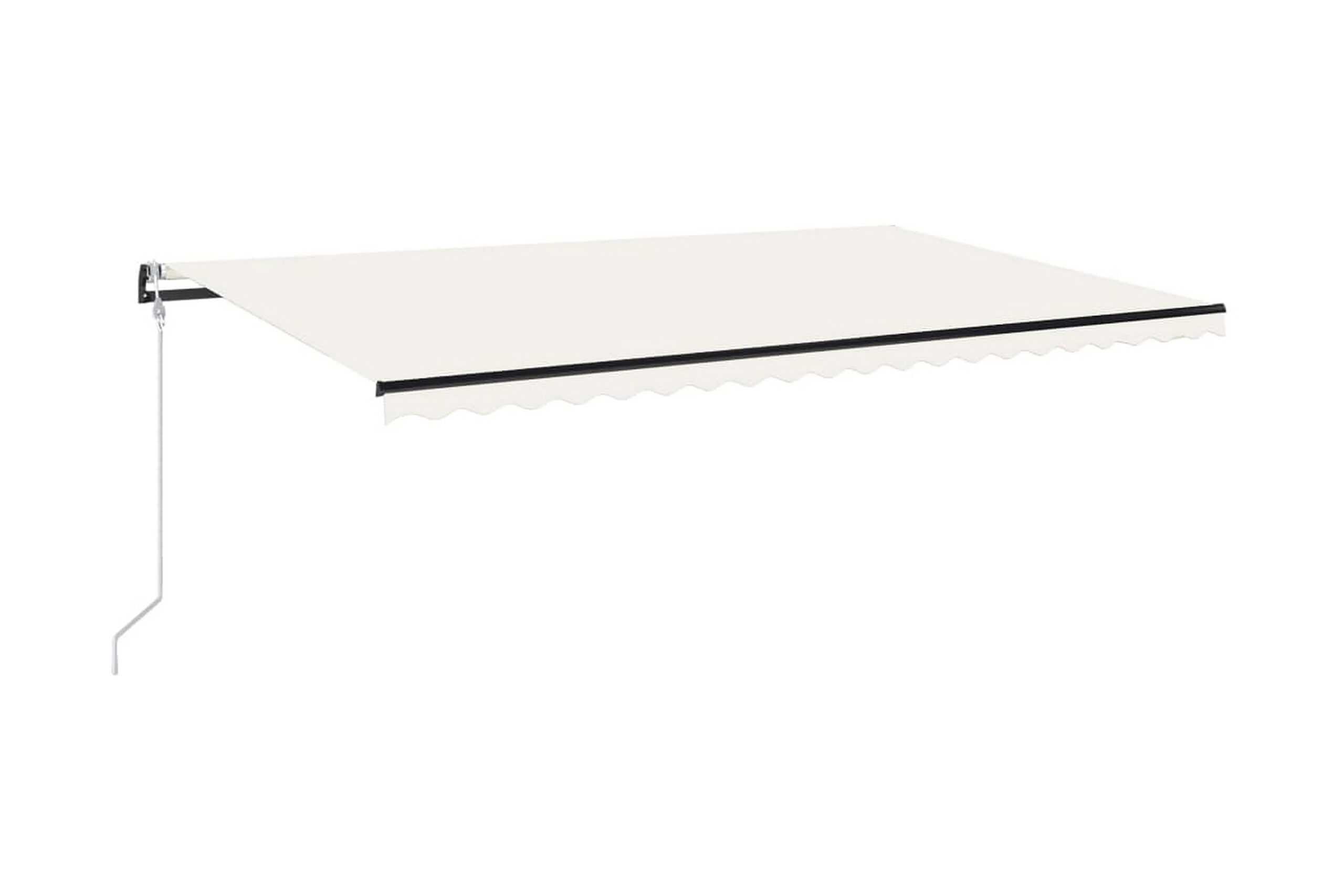 Sisäänkelattava markiisi LED/tuulisensori 500x300 cm kerma -