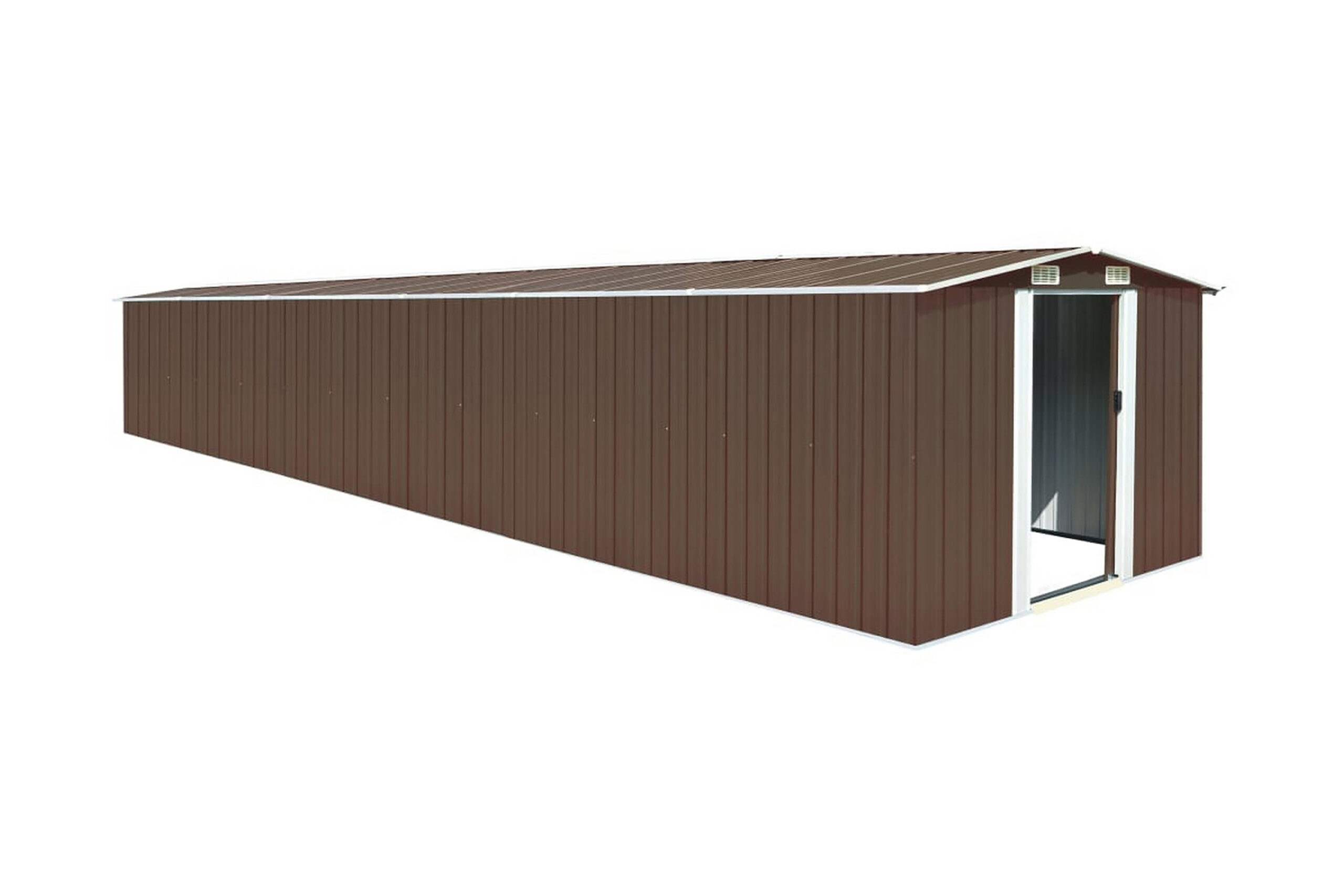 Puutarhavaja ruskea 257x779x181 cm galvanoitu teräs -