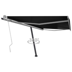 Vapaasti seisova sisäänkelattava markiisi 400x300cm - Antrasiitti