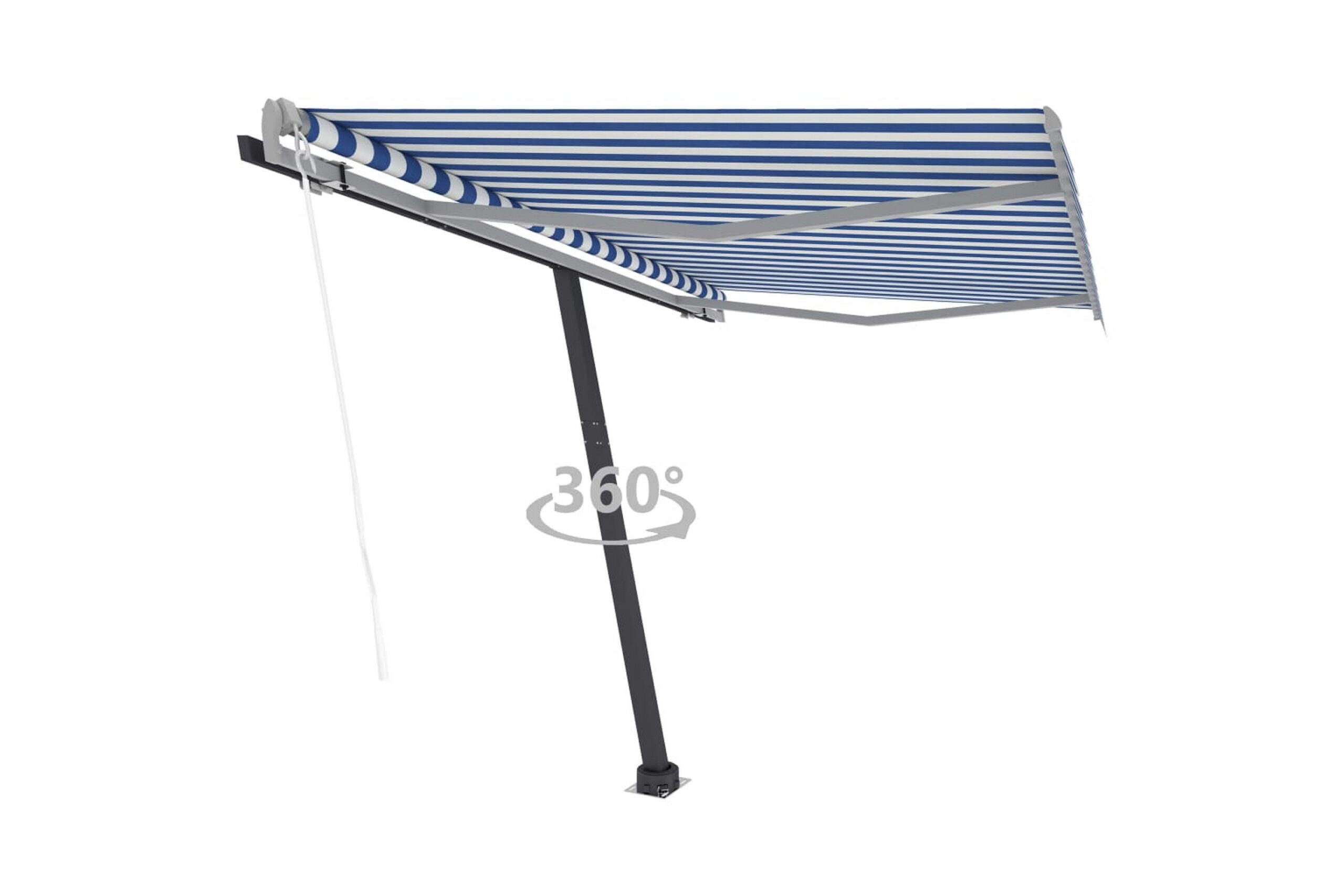 Vapaasti seisova sisäänkelattava markiisi 300x250 cm - Sininen