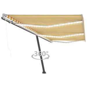 Sisäänkelattava markiisi LED/tuulisensori 600x350 cm -
