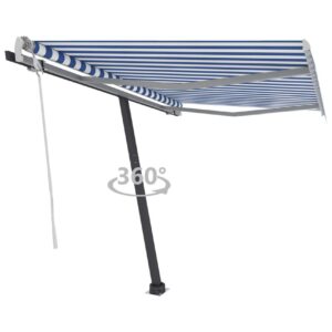 Vapaasti seisova sisäänkelattava markiisi 350x250 cm - Sininen