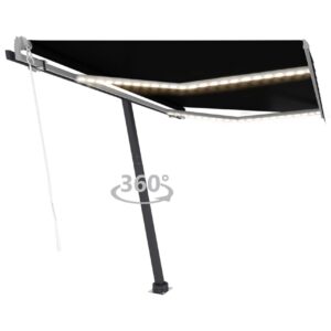 Markiisi LED/tuulisensori 350x250cm - Antrasiitti