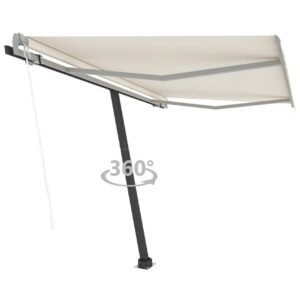 Vapaasti seisova sisäänkelattava markiisi 300x250cm kerma - Kerma