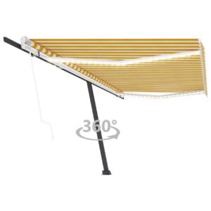 Sisäänkelattava markiisi LED/tuulisensori 500x350 cm - Keltainen