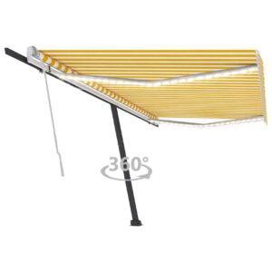 Manuaalisesti sisäänkelattava markiisi LED 500x350cm - Keltainen