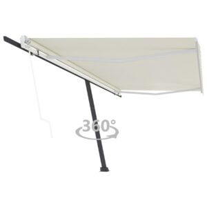 Vapaasti seisova sisäänkelattava markiisi 500x350 cm kerma - Kerma