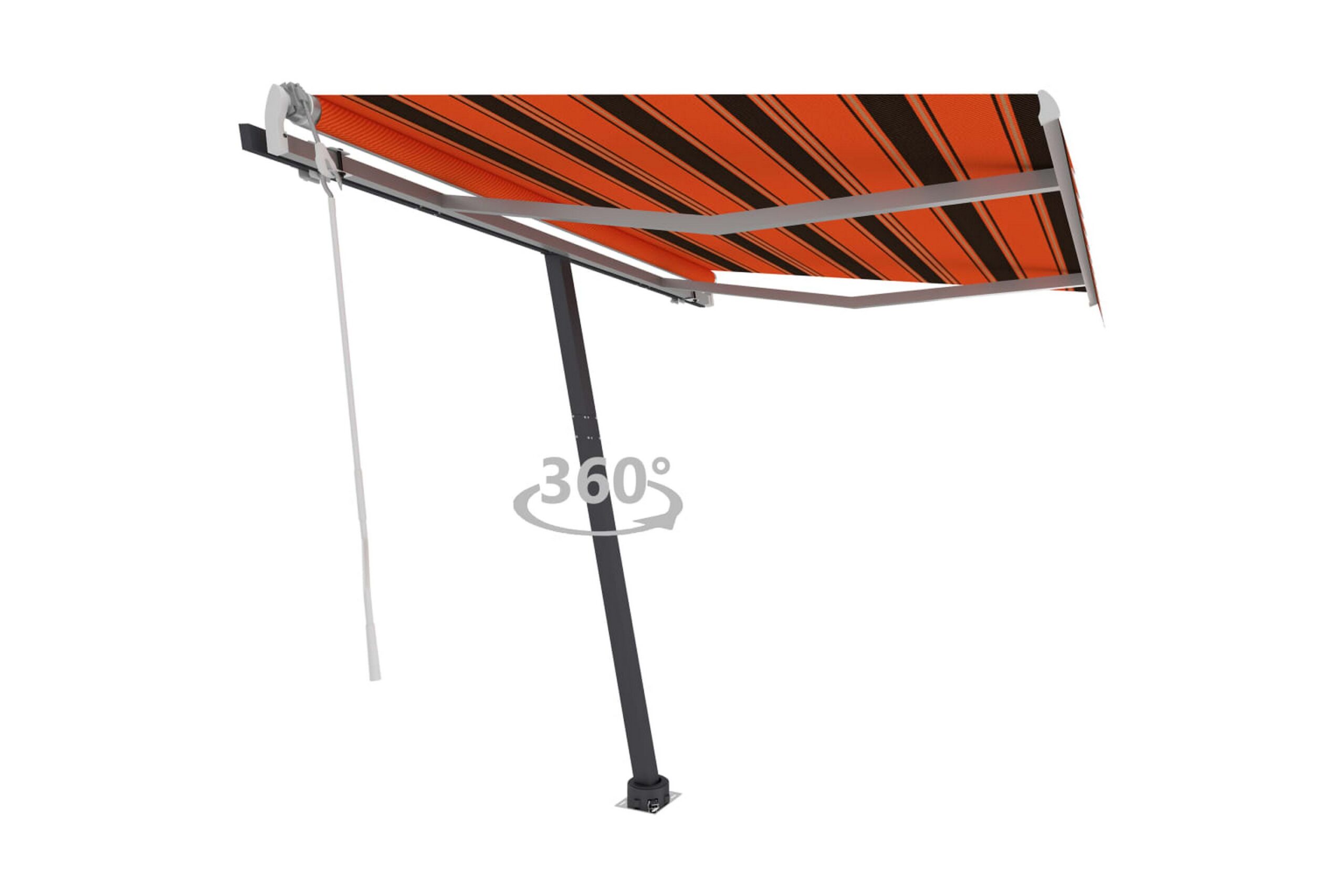 Vapaasti seisova kelattava markiisi 300x250 cm oranssiruskea - Oranssi