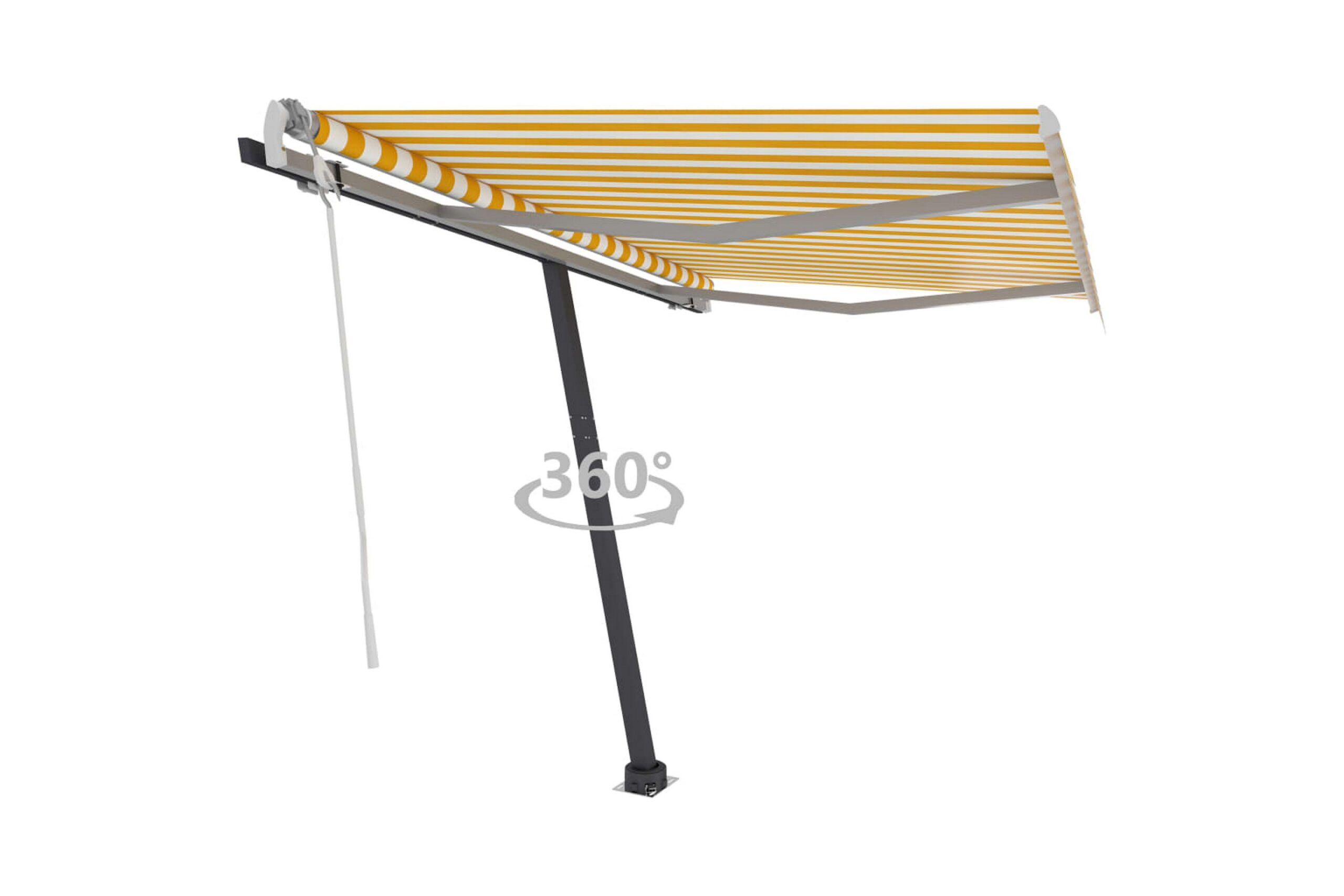 Vapaasti seisova sisäänkelattava markiisi 350x250cm - Keltainen