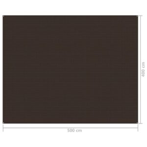 Telttamatto 400x500 cm ruskea -