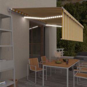 Manuaalisesti kelattava markiisi verho/LED 5x3 m -