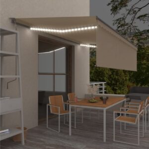 Automaattimarkiisi verho/LED/tuulisensori 5x3 m kerma -