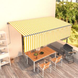 Automaattisesti kelattava markiisi verhoilla 5x3 m -