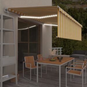 Automaattimarkiisi verho/LED/tuulisensori 5x3 m -