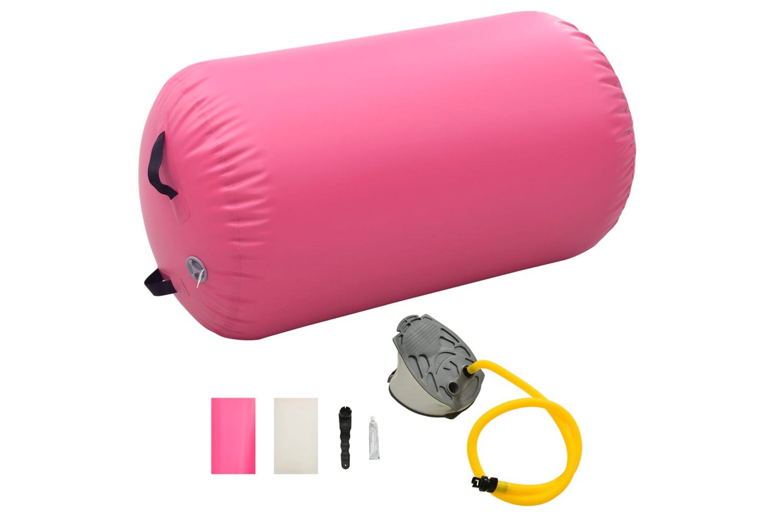 Täytettävä voimistelurulla pumpulla 100x60 cm PVC pinkki - Pinkki