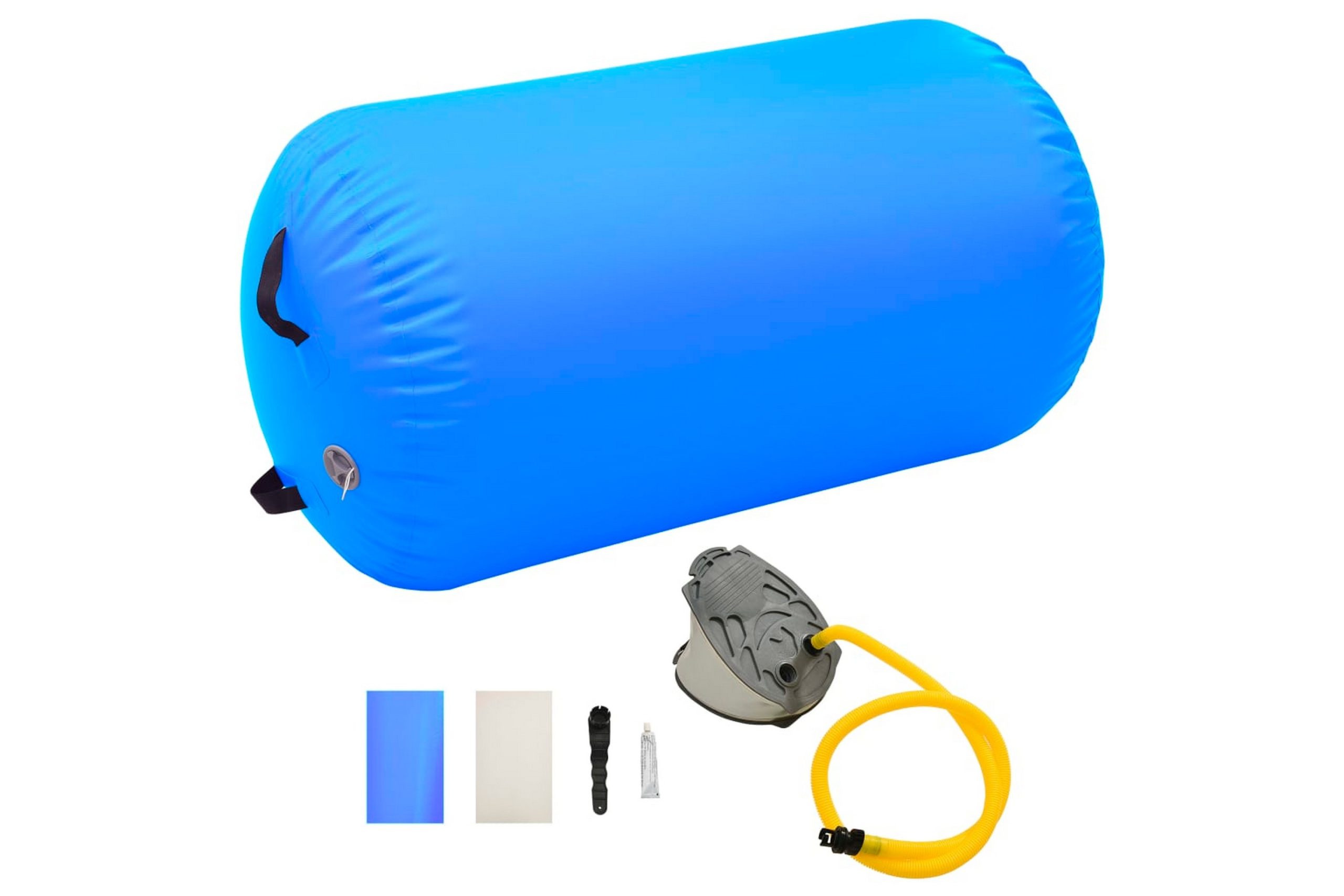 Täytettävä voimistelurulla pumpulla 100x60 cm PVC sininen - Sininen