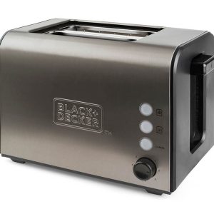 Leivänpaahdin 2-siivua Harjattu teräs - BLACK+DECKER