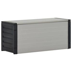 Puutarhan roskakori harmaa 85x34x40 cm - Harmaa