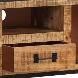 TV-taso 110x31x46 cm karkea mangopuu - Monivärinen
