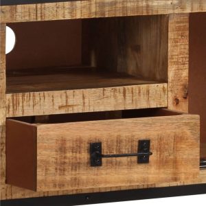 TV-taso 110x31x46 cm karkea mangopuu - Monivärinen
