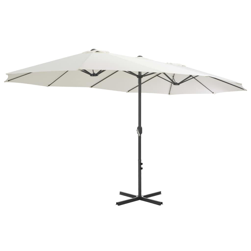 Aurinkovarjo alumiinitanko 460x270 cm hiekanruskea - Beige