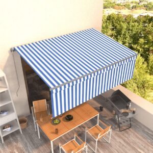 Manuaalisesti kelattava markiisi verhoilla 4x3 m -