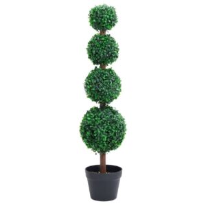 Tekokasvi puksipuu ruukulla pallonmuotoinen vihreä 90 cm - Vihreä