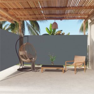 Sisäänvedettävä sivumarkiisi antrasiitti 180x600 cm - Antrasiitti