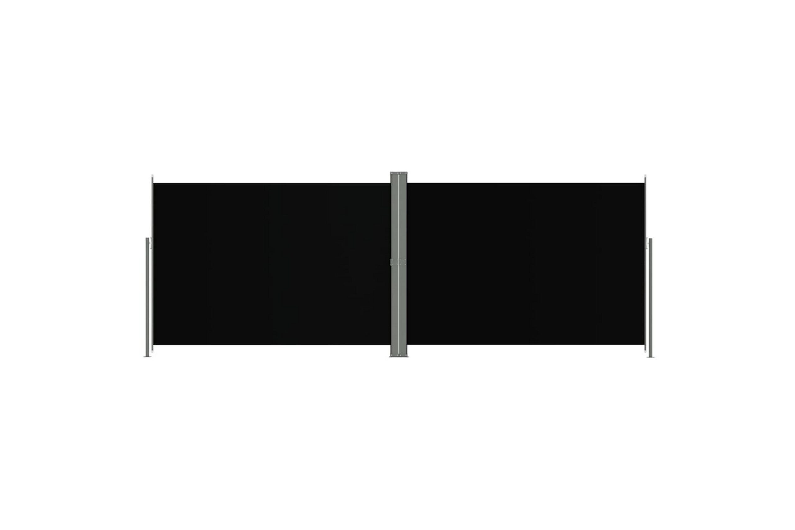 Sisäänvedettävä sivumarkiisi musta 220x600 cm - Musta