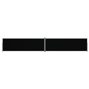 Sisäänvedettävä sivumarkiisi musta 200x1200 cm - Musta