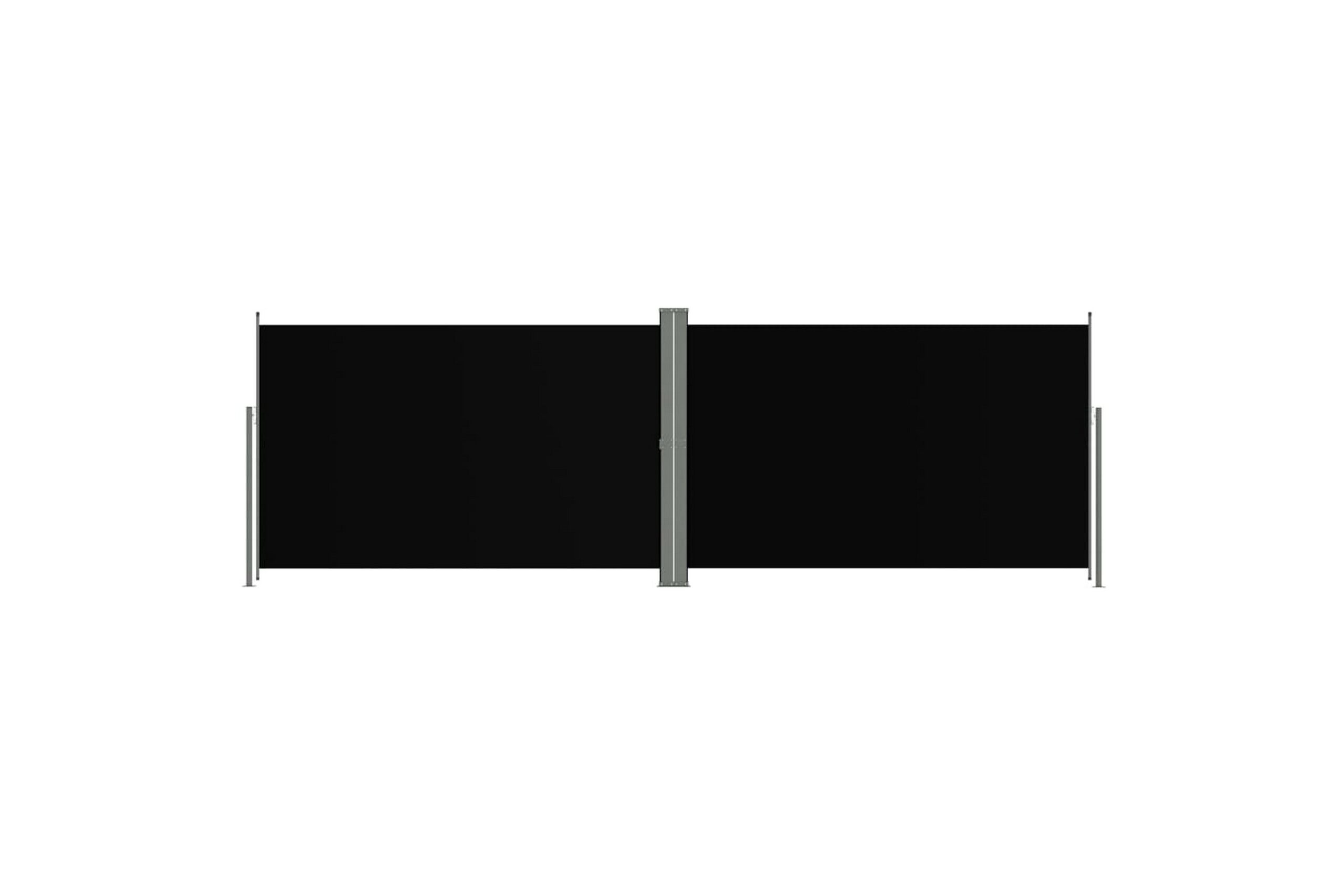 Sisäänvedettävä sivumarkiisi musta 200x600 cm - Musta