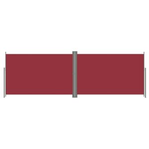 Sisäänvedettävä sivumarkiisi punainen 200x600 cm - Punainen