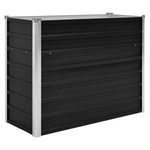 Korotettu kukkalaatikko antrasiitti 100x40x77 cm galv. teräs - Antrasiitti