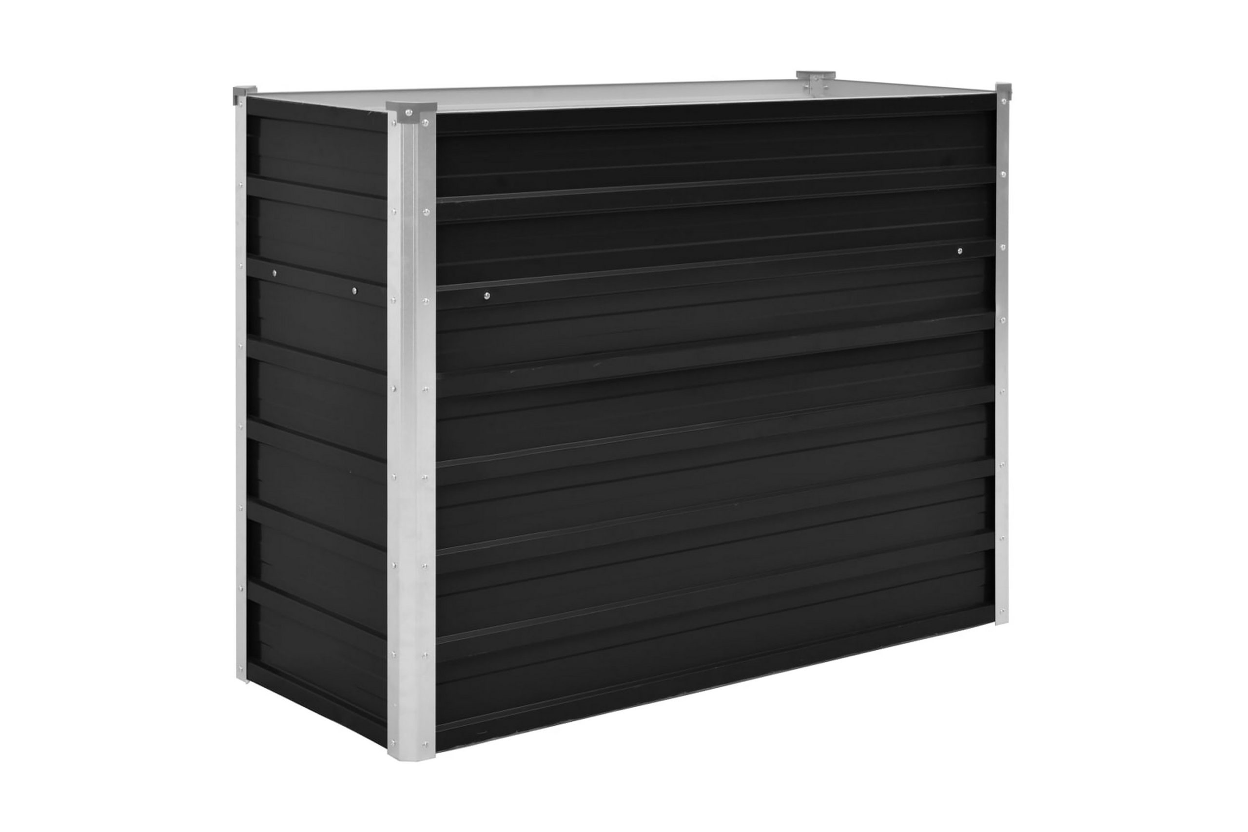 Korotettu kukkalaatikko antrasiitti 100x40x77 cm galv. teräs - Antrasiitti