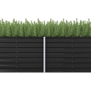 Korotettu kukkalaatikko antrasiitti 240x80x77 cm galv. teräs - Antrasiitti