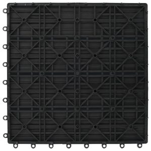 Lattialaatat 22 kpl 30x30cm 2m² puukomposiitti harmaa - Harmaa
