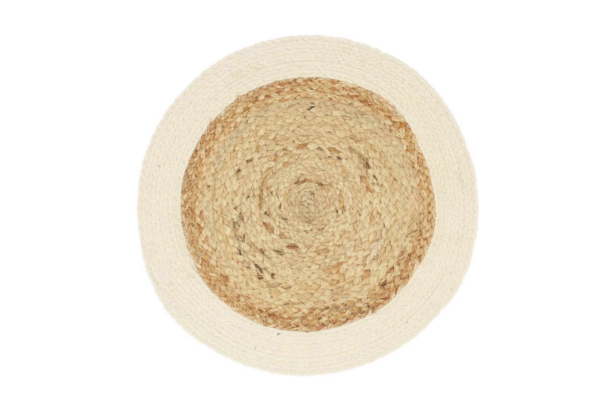 Tabletit 6 kpl luonnollinen 38 cm pyöreä juutti ja puuvilla - Ruskea