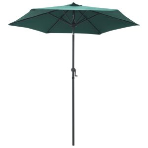 Aurinkovarjo vihreä 200x211 cm alumiini - Vihreä