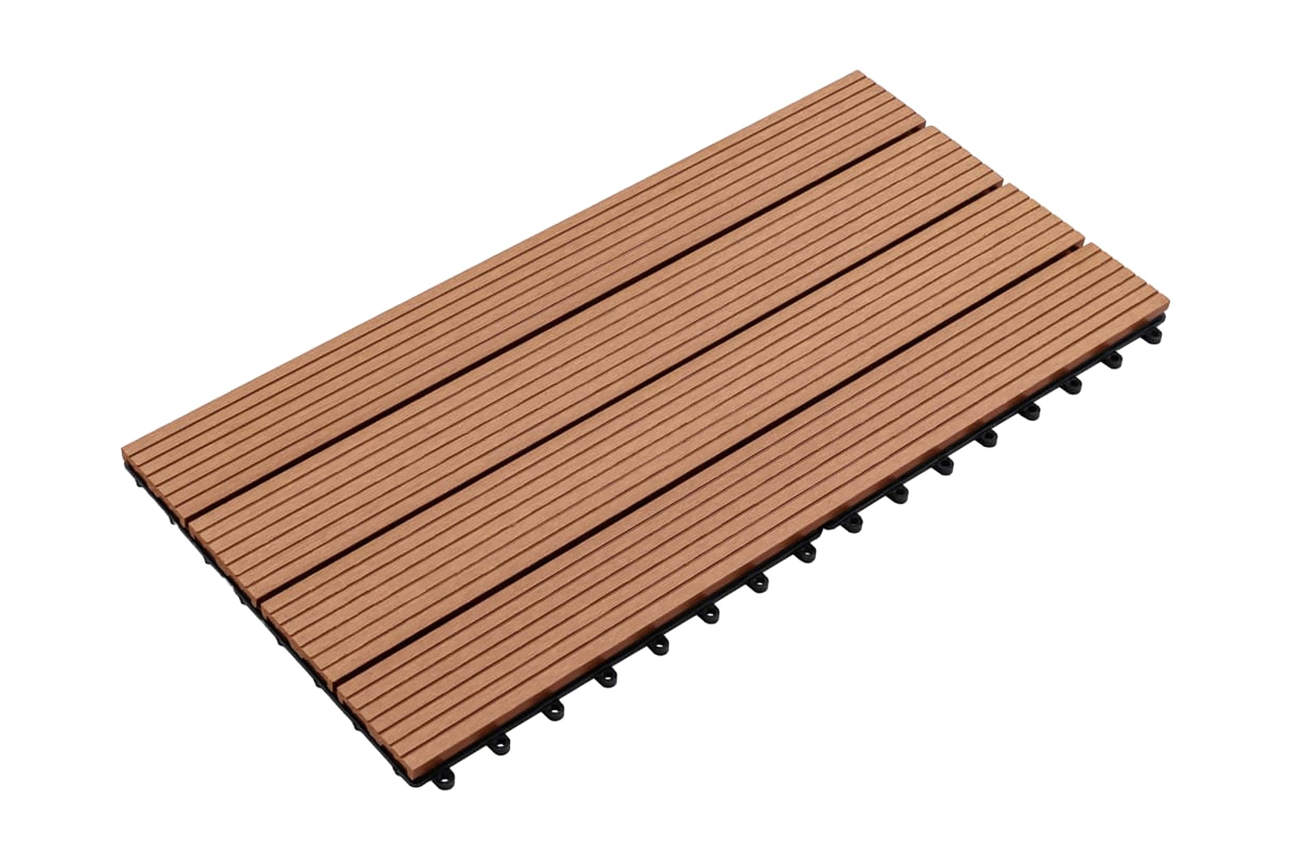 WPC-laatat 60x30 cm 6 kpl 1m² ruskea - Ruskea
