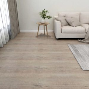 Itsekiinnittyvä lattialankku 55 kpl PVC 5,11 m² taupe - Taupe