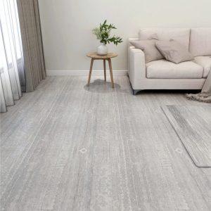 Itsekiinnittyvät lattialankut 20 kpl PVC 1,86 m² harmaa -