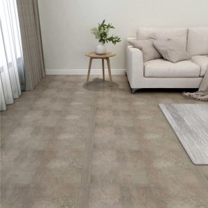 Itsekiinnittyvät lattialankut 20 kpl PVC 1,86 m² harmaa -