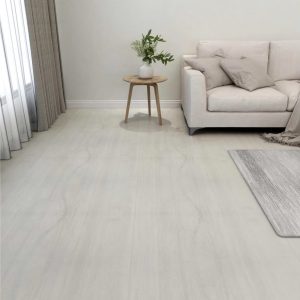 Itsekiinnittyvä lattialankku 55 kpl PVC 5,11 m² kerma - Kerma