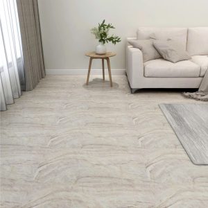 Itsekiinnittyvä lattialankku 55 kpl PVC 5,11 m² beige - Beige
